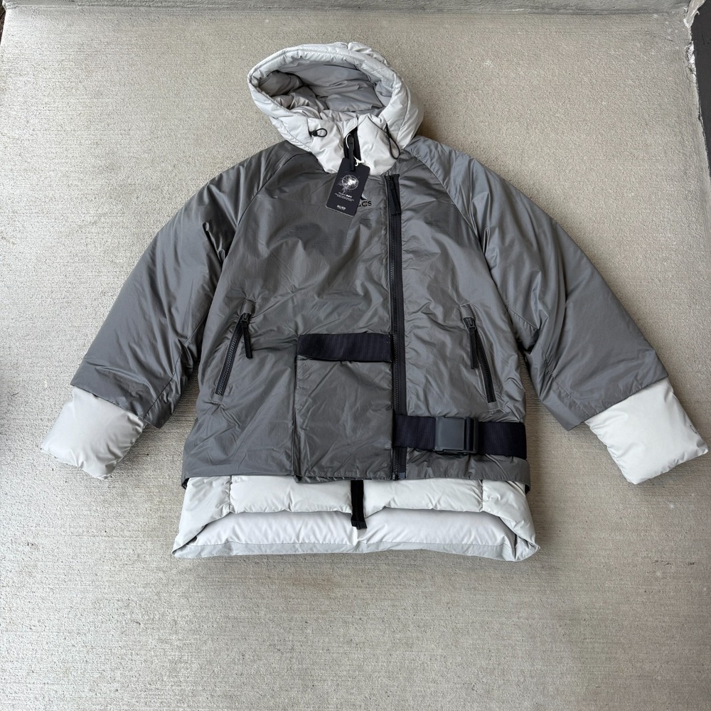 Adidas Womens Cold.RDY Down Puffer Jacket Metal Gray Full Zip Outdoor XS NWT